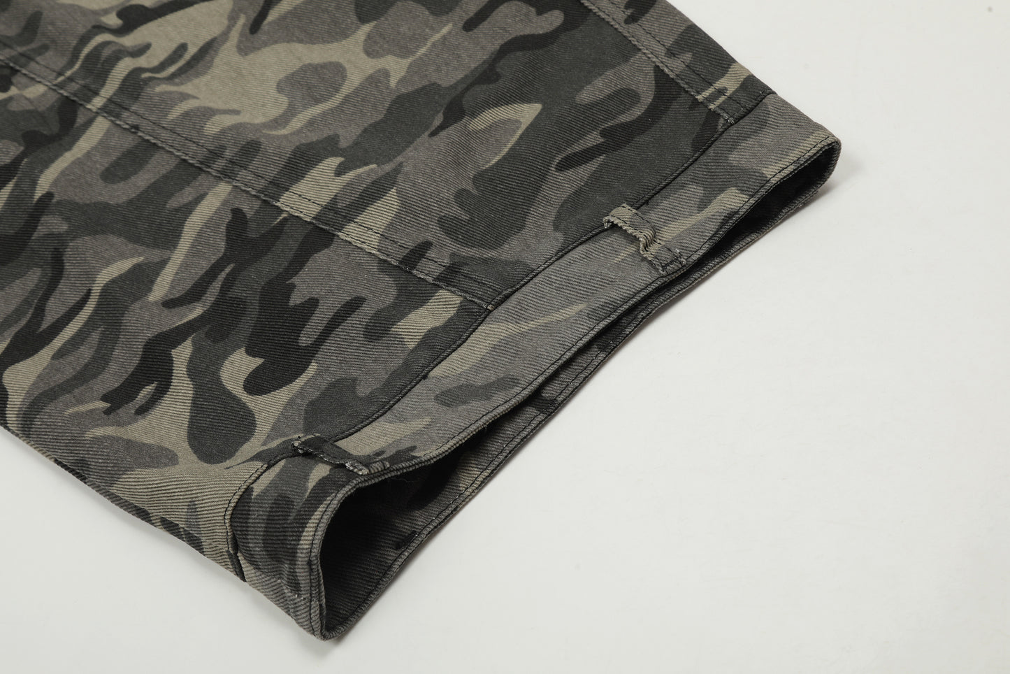 Camo Wide-Leg Cargo Pants