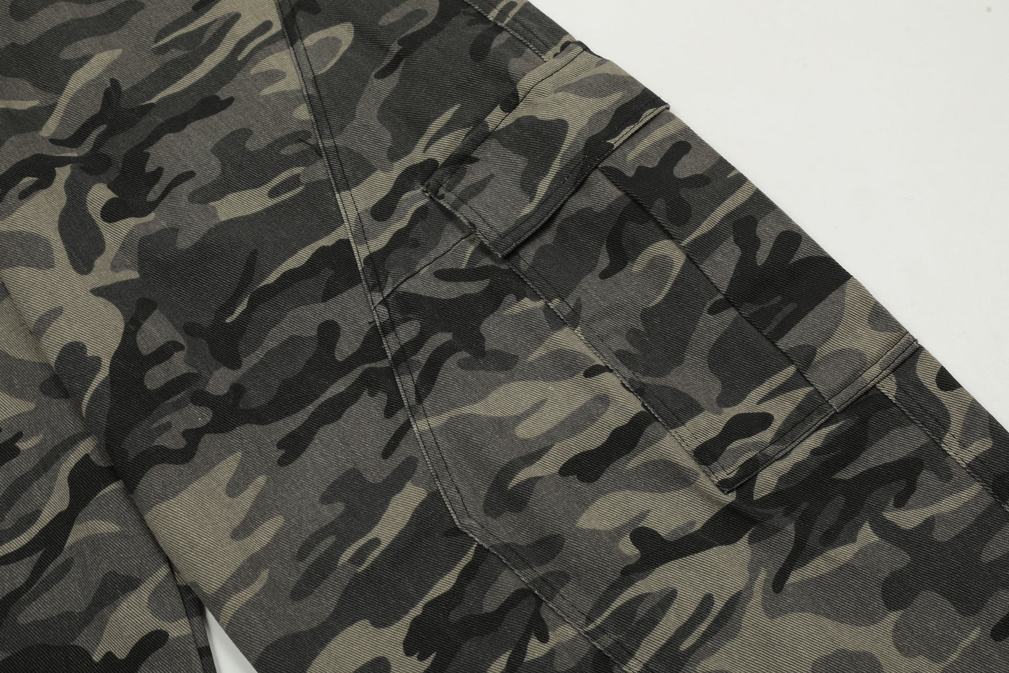 Camo Wide-Leg Cargo Pants