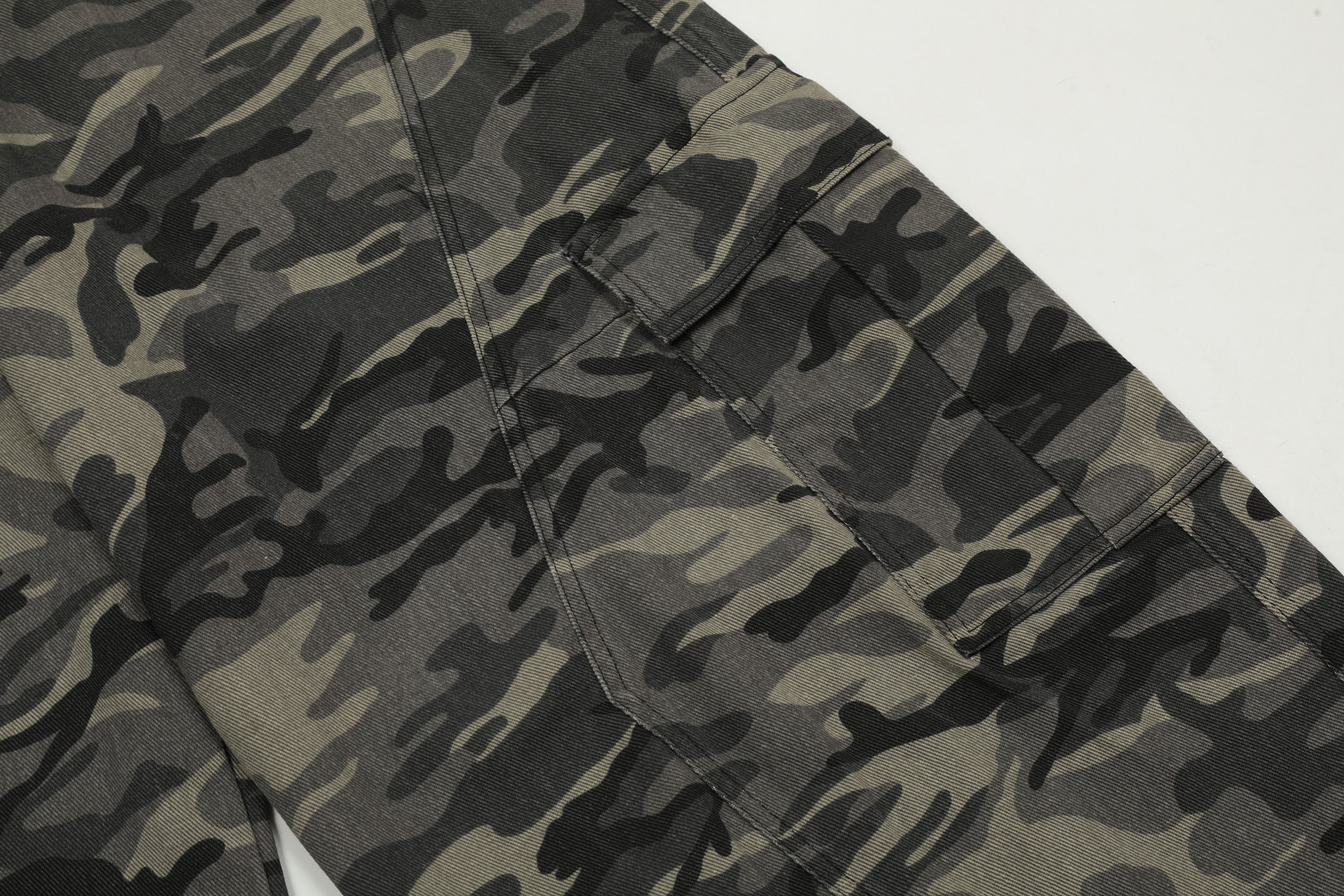 Camo Wide-Leg Cargo Pants