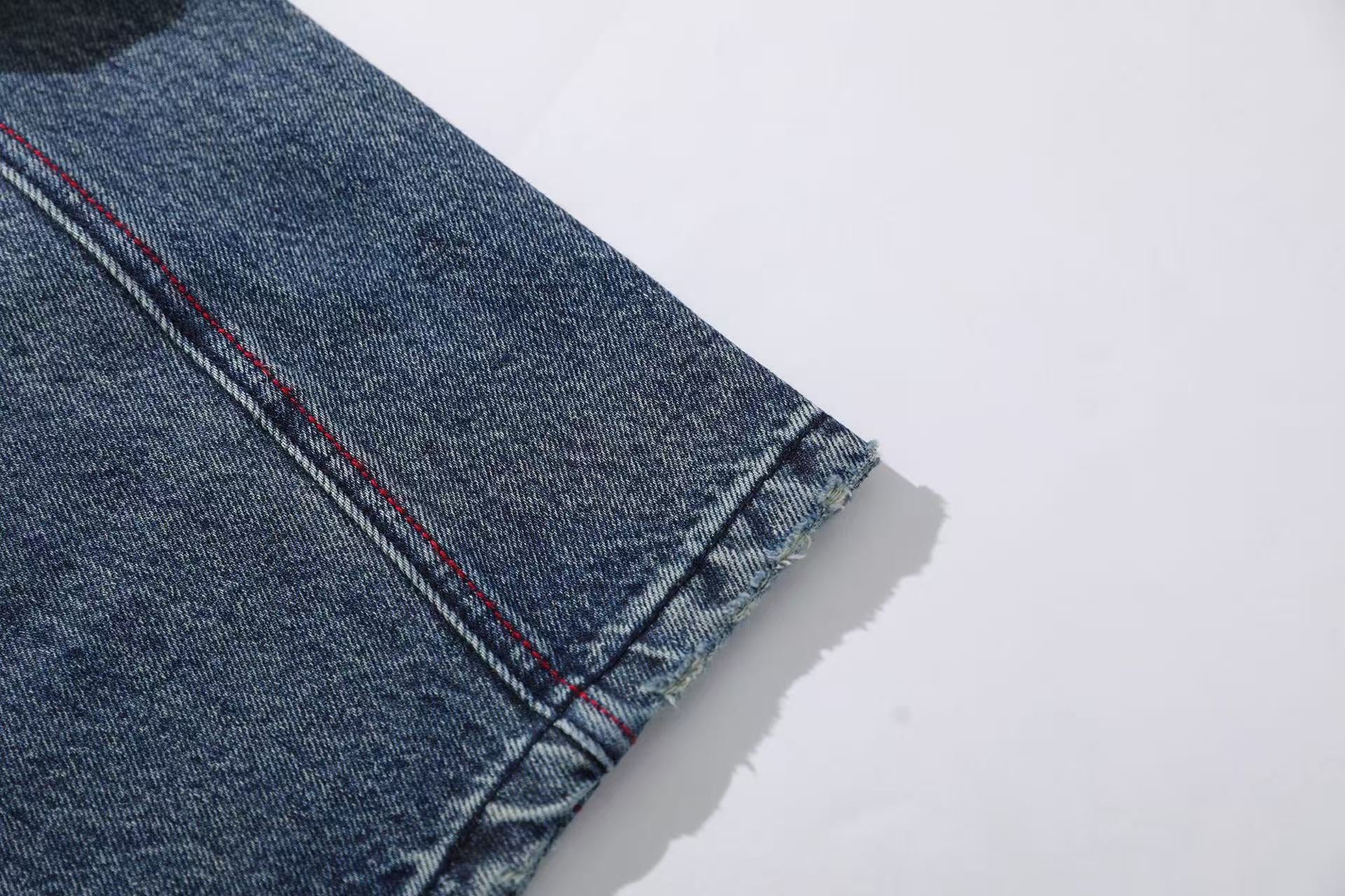 Distressed Wide-Leg Baggy Jeans