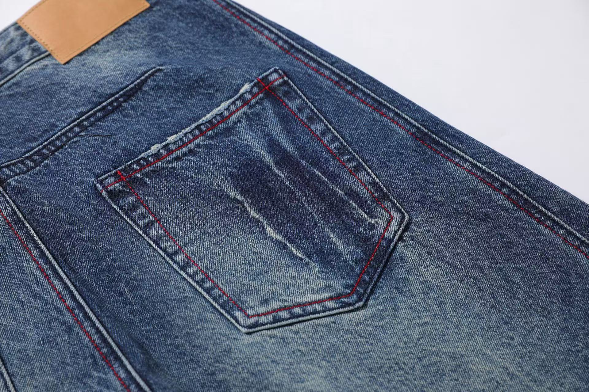 Distressed Wide-Leg Baggy Jeans