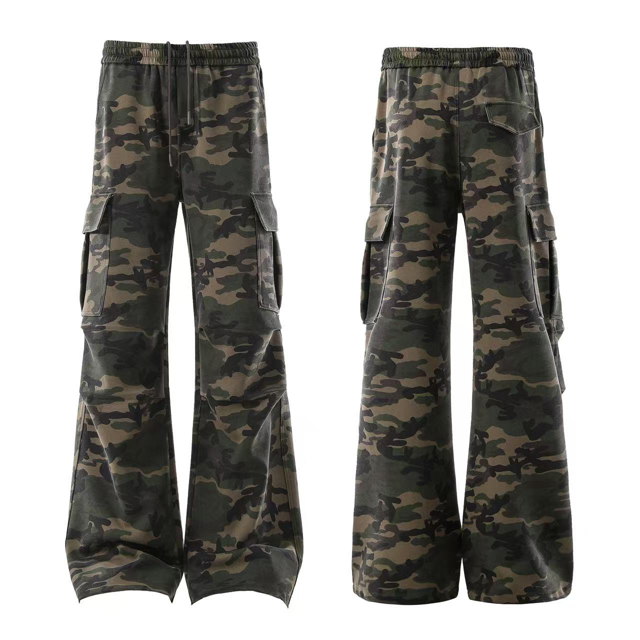 Camo Wide-Leg Sweatpants
