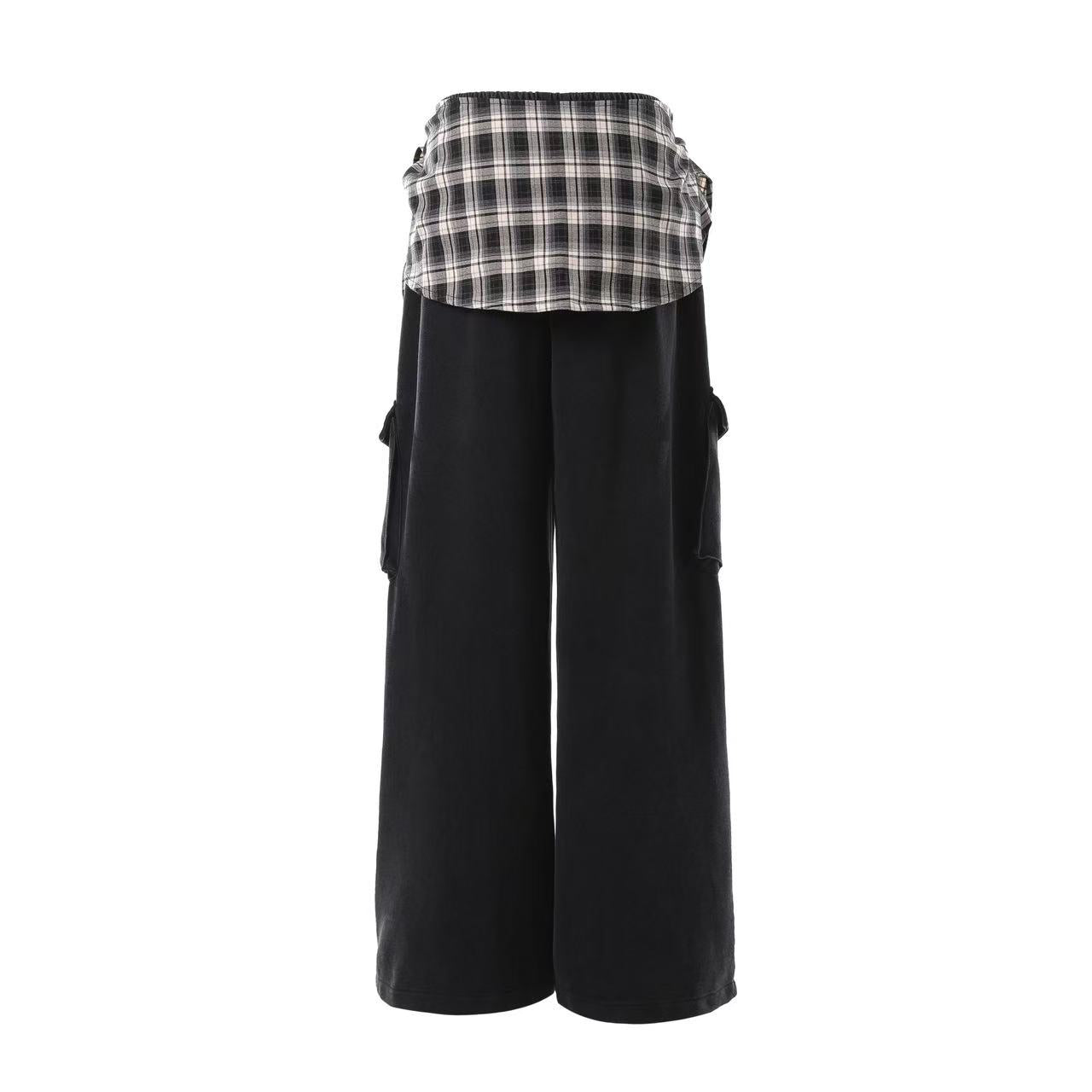 Streetwear Panel Wide-Leg Sweatpants