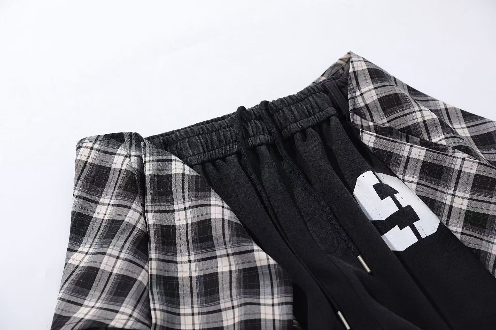 Streetwear Panel Wide-Leg Sweatpants
