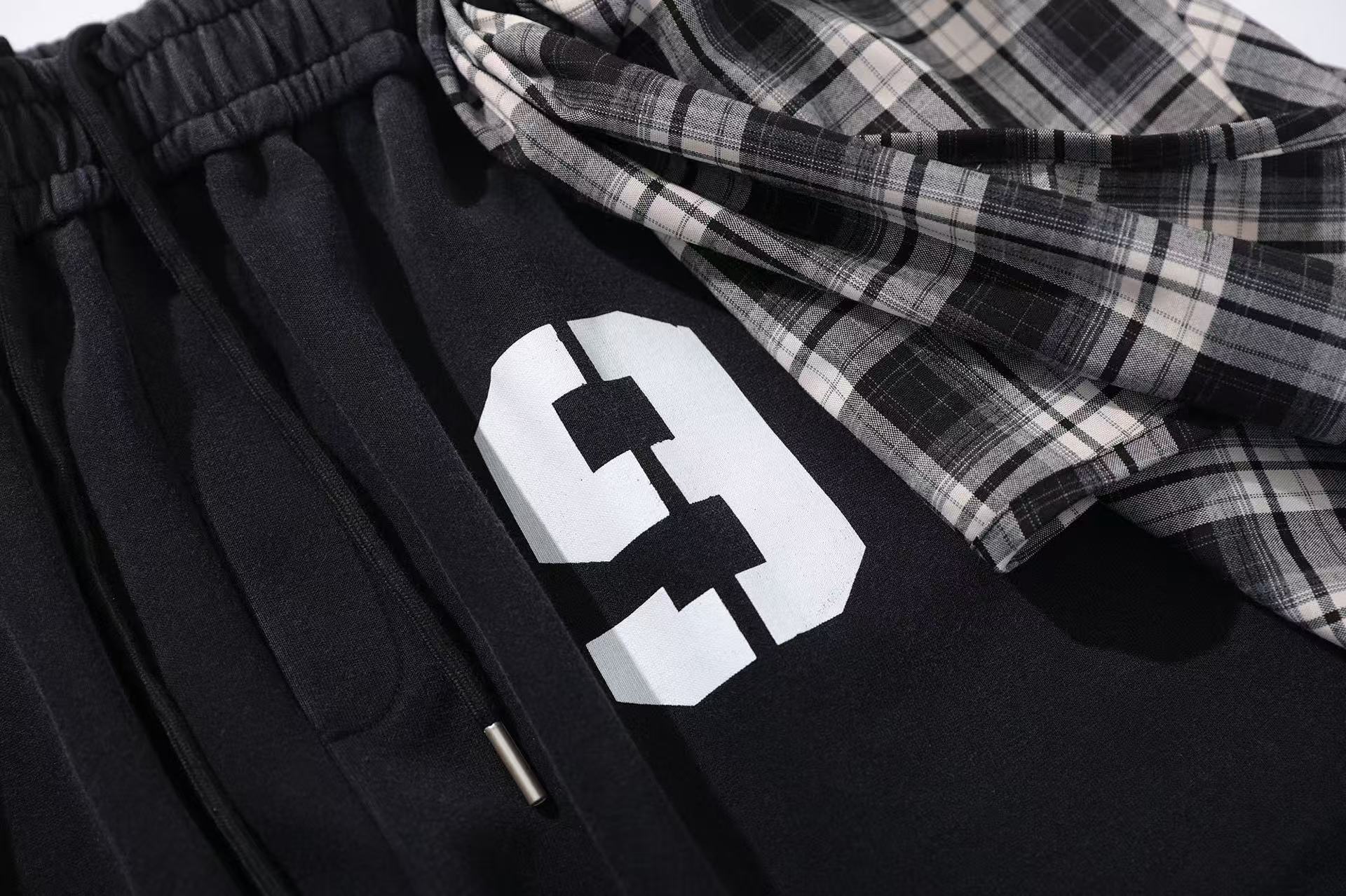 Streetwear Panel Wide-Leg Sweatpants
