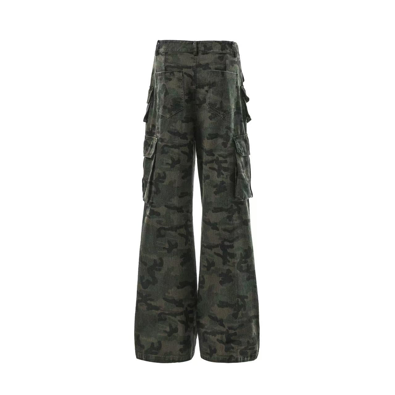 Multi-Pocket Camo Cargo Pants