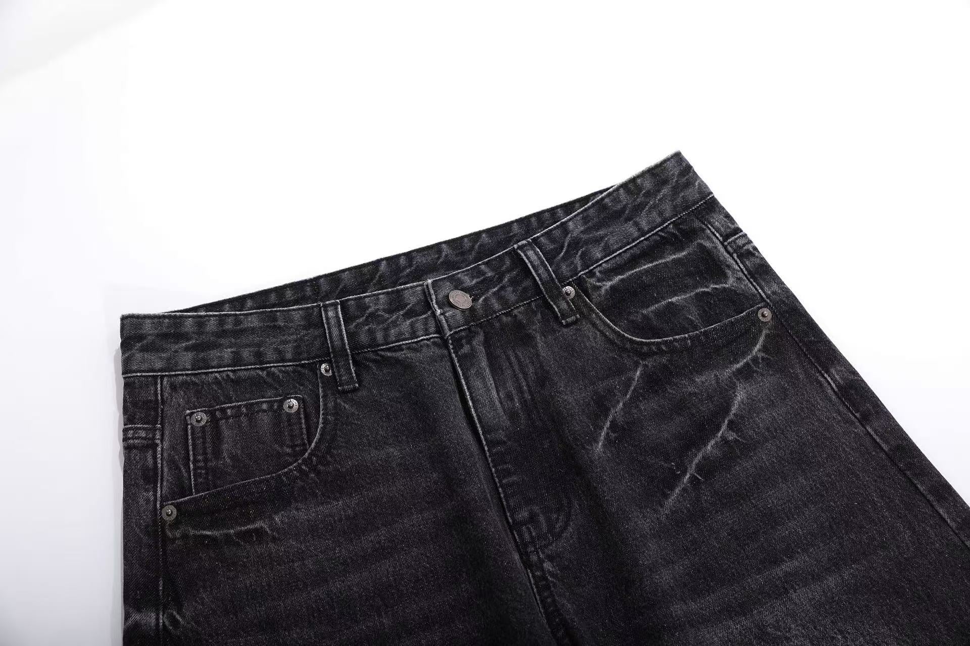 Washed Wide-Leg Scythe Jeans