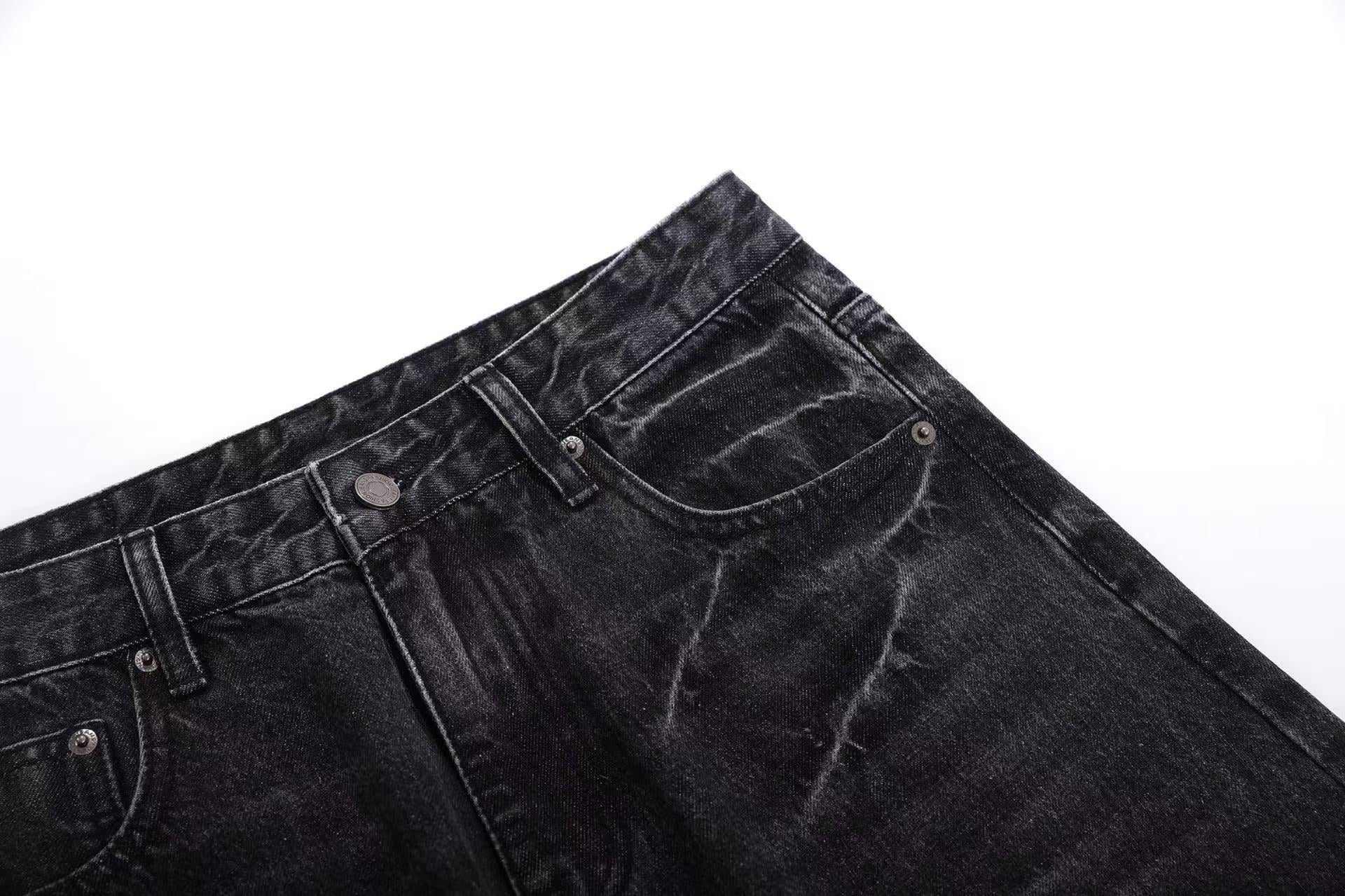 Washed Wide-Leg Scythe Jeans