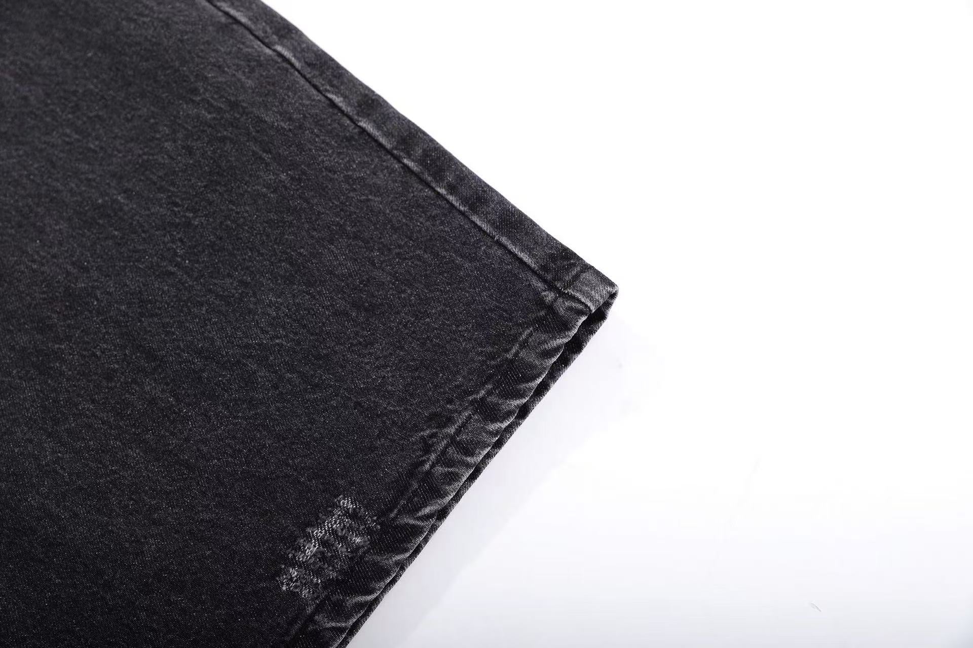 Washed Wide-Leg Scythe Jeans