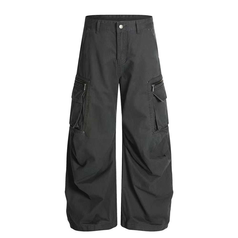 Wide-Leg Baggy Cargo Pants