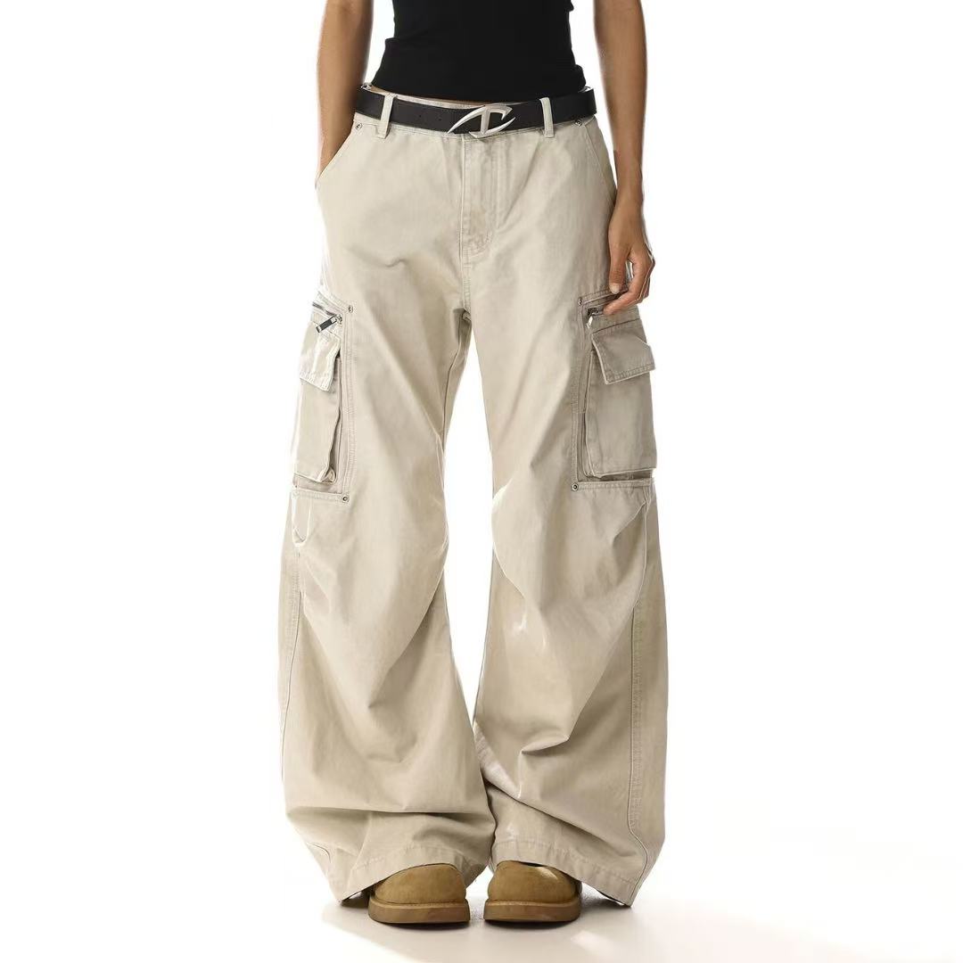 Wide-Leg Baggy Cargo Pants