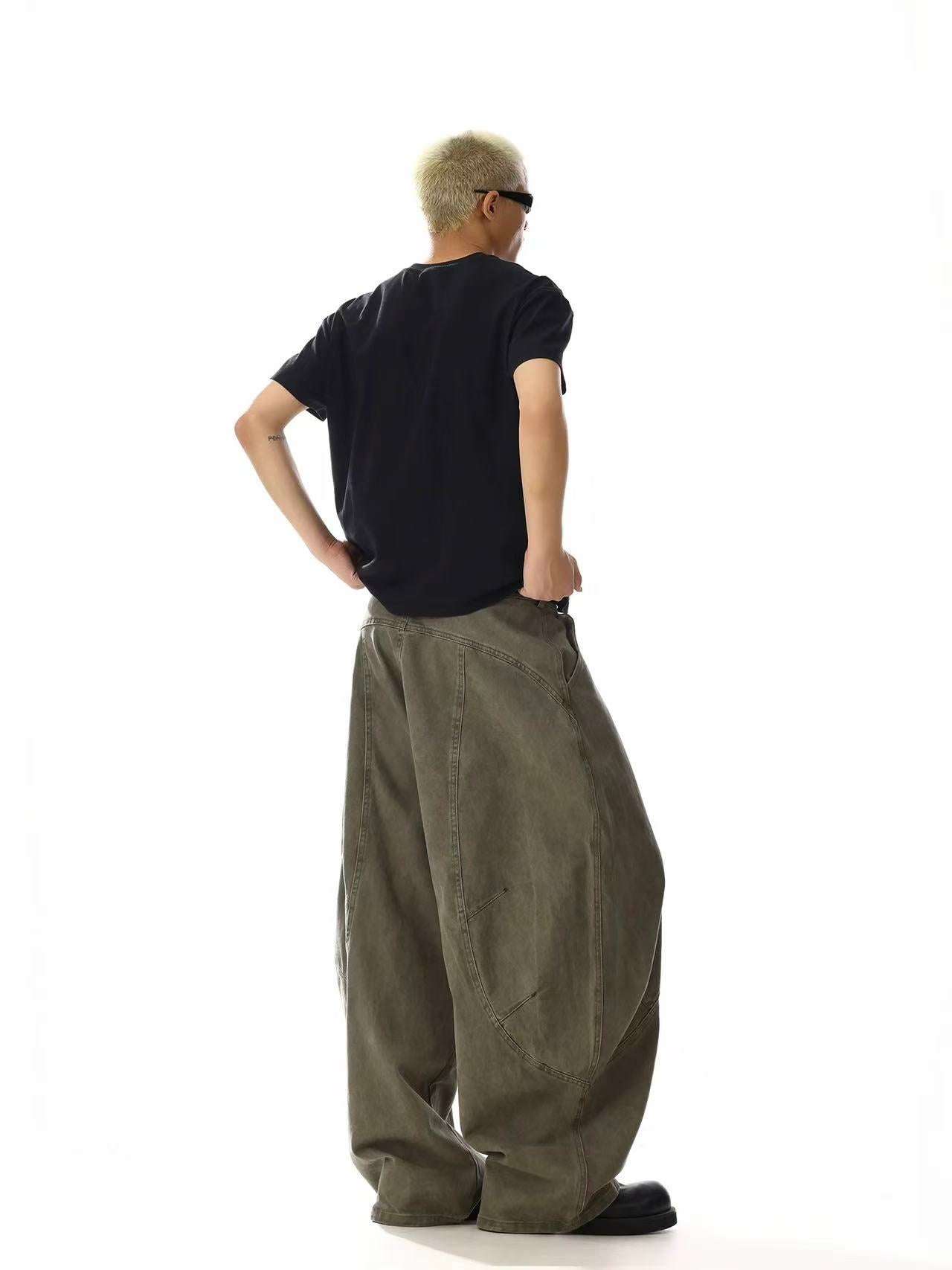 Wide-Leg Baggy Cargo Pants