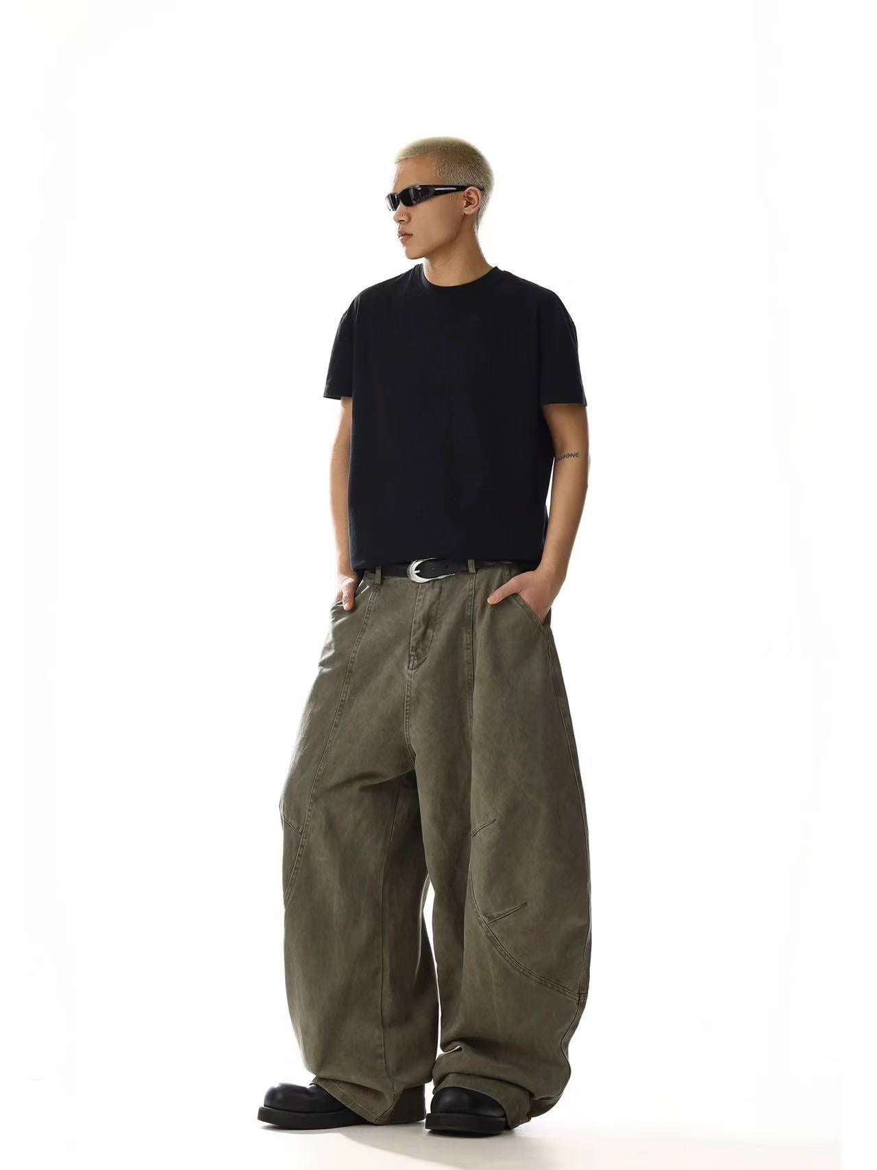 Wide-Leg Baggy Cargo Pants