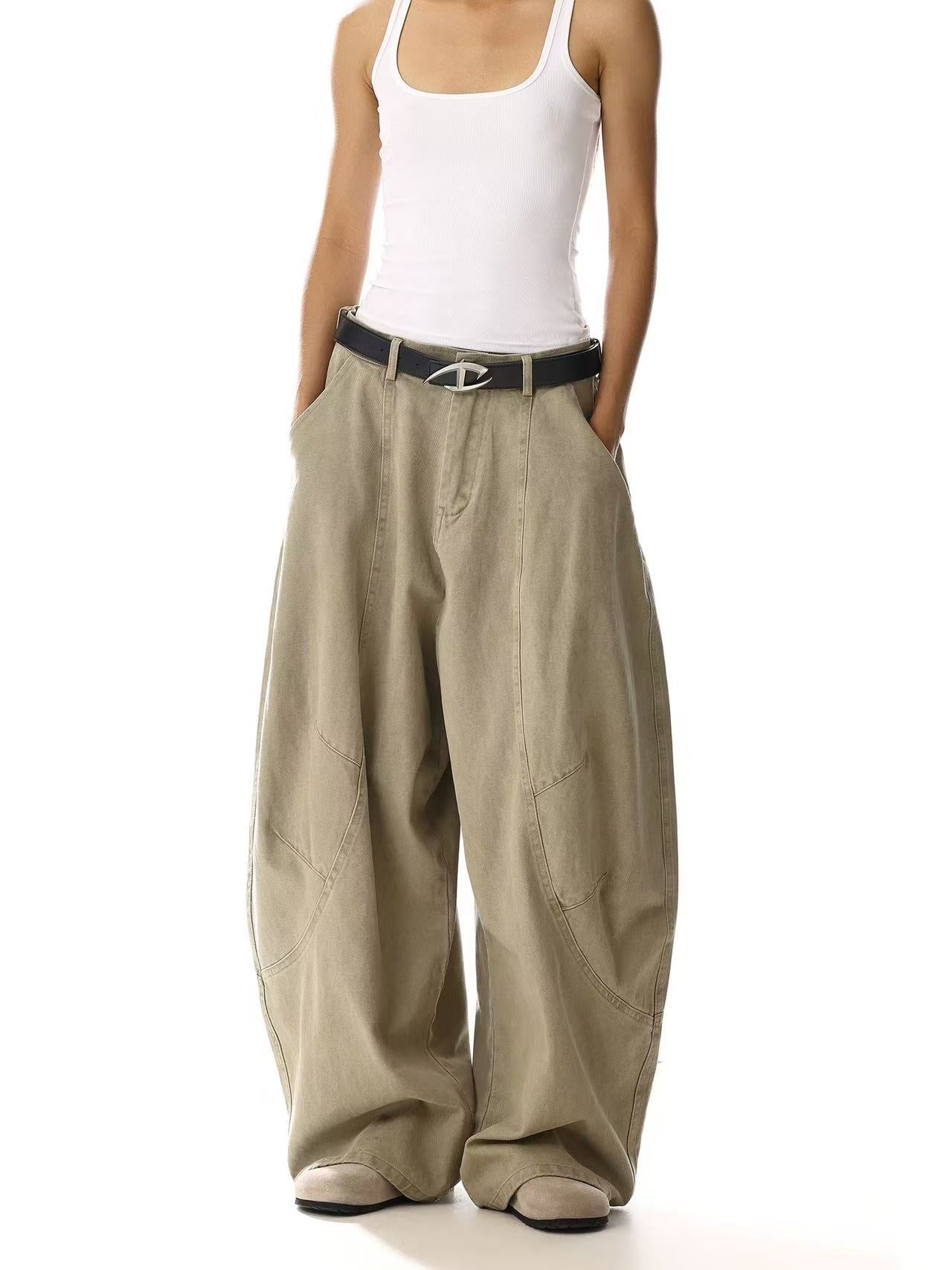 Wide-Leg Baggy Cargo Pants