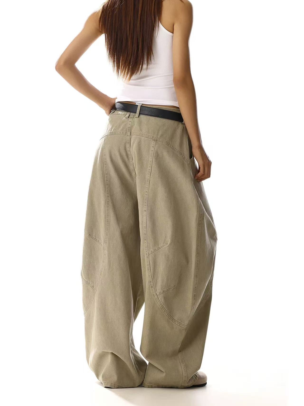 Wide-Leg Baggy Cargo Pants