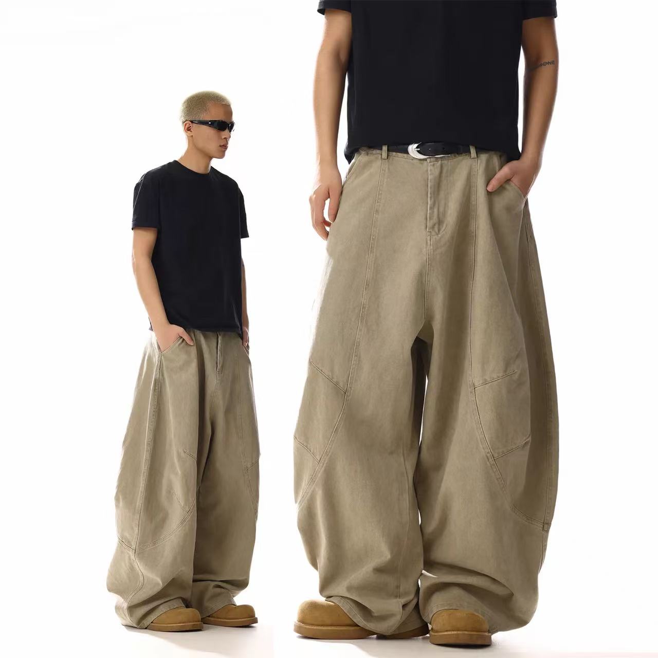 Wide-Leg Baggy Cargo Pants