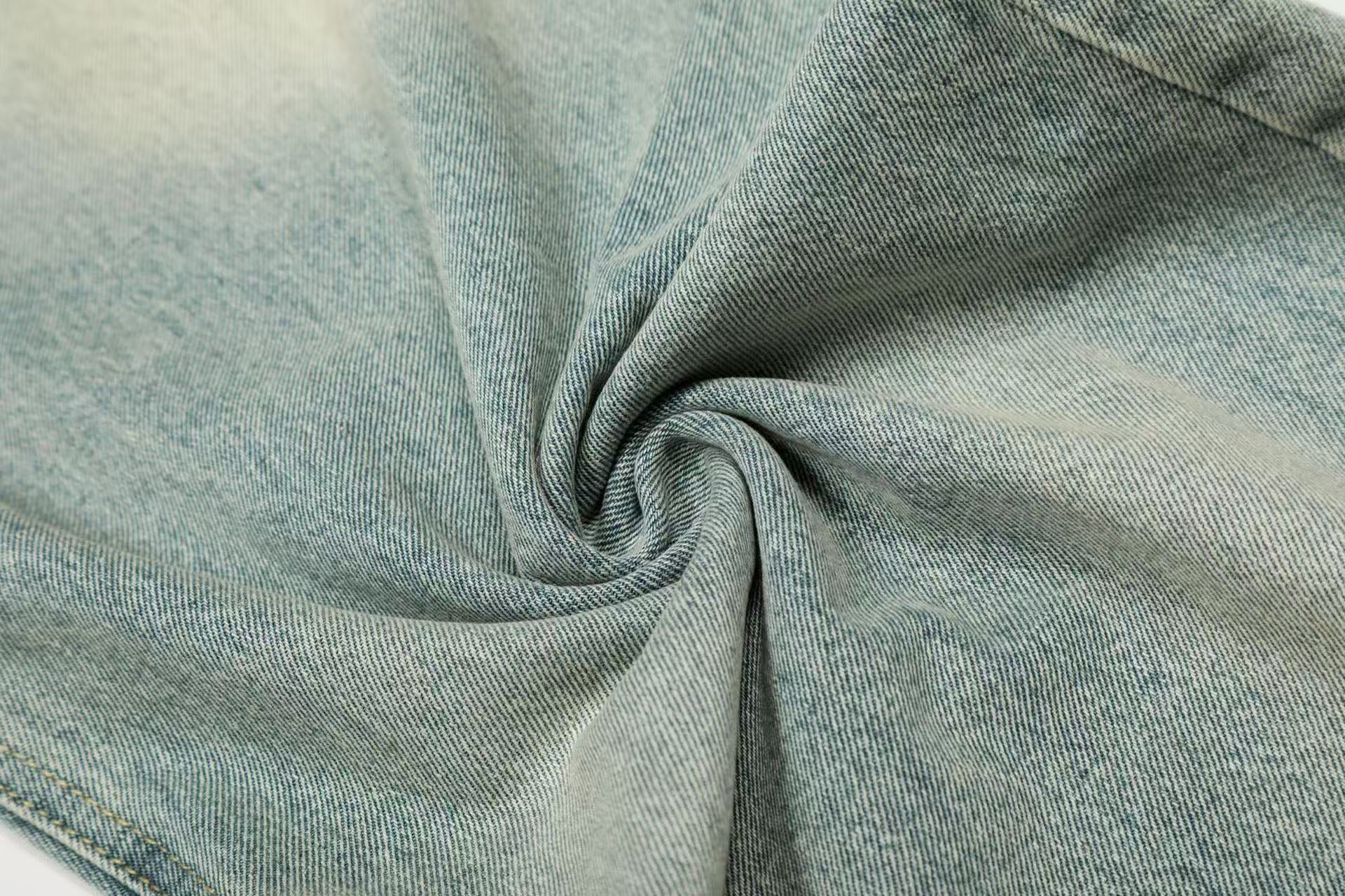 Retro Washed Wide-Leg Baggy Jeans