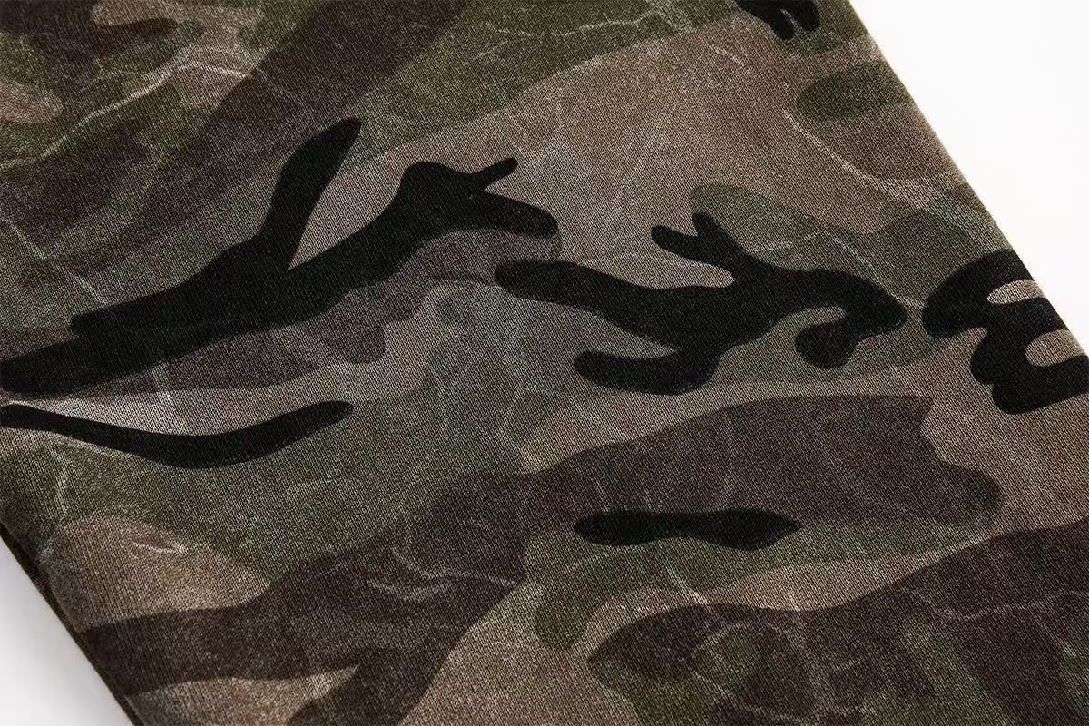 Street Style Camo Zip-Up Hoodie