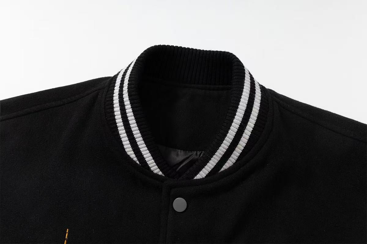 Vintage embroidered baseball jacket