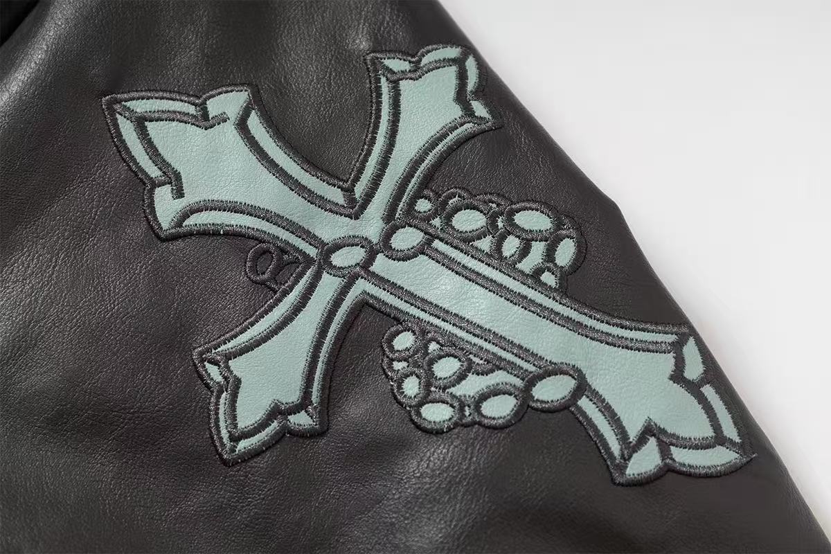 Vintage embroidered baseball jacket