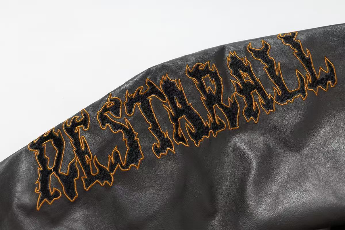 Vintage embroidered baseball jacket
