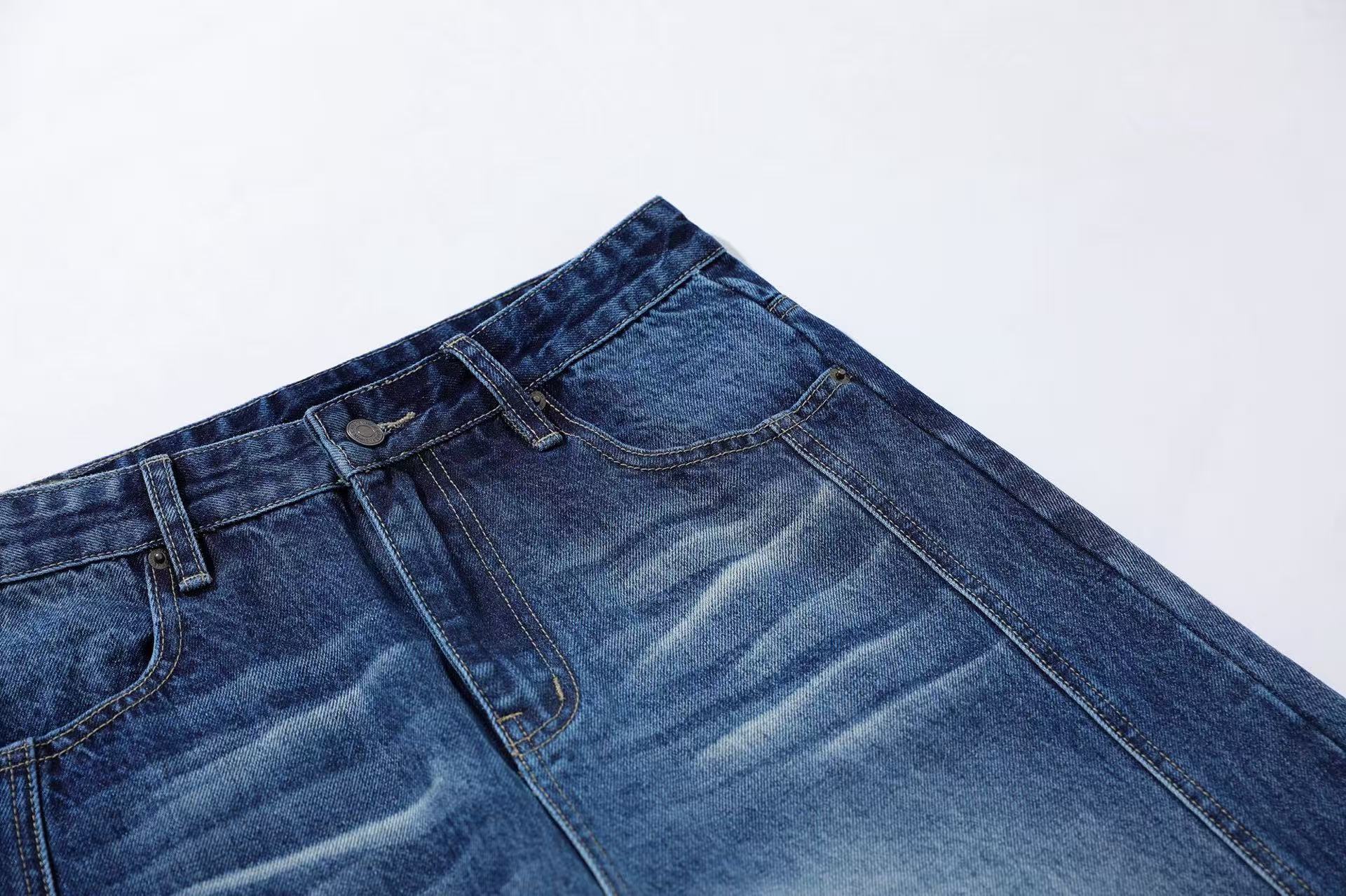 Washed Cleanfit Wide-Leg Baggy Jeans
