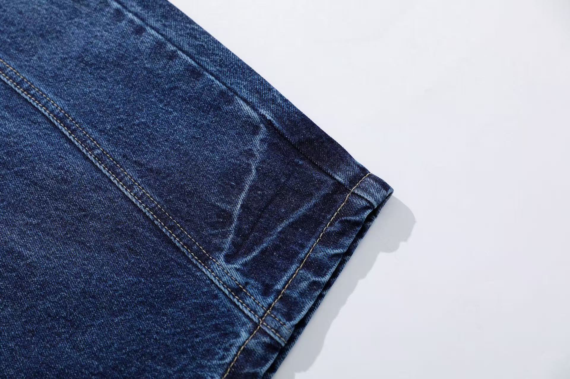 Washed Cleanfit Wide-Leg Baggy Jeans