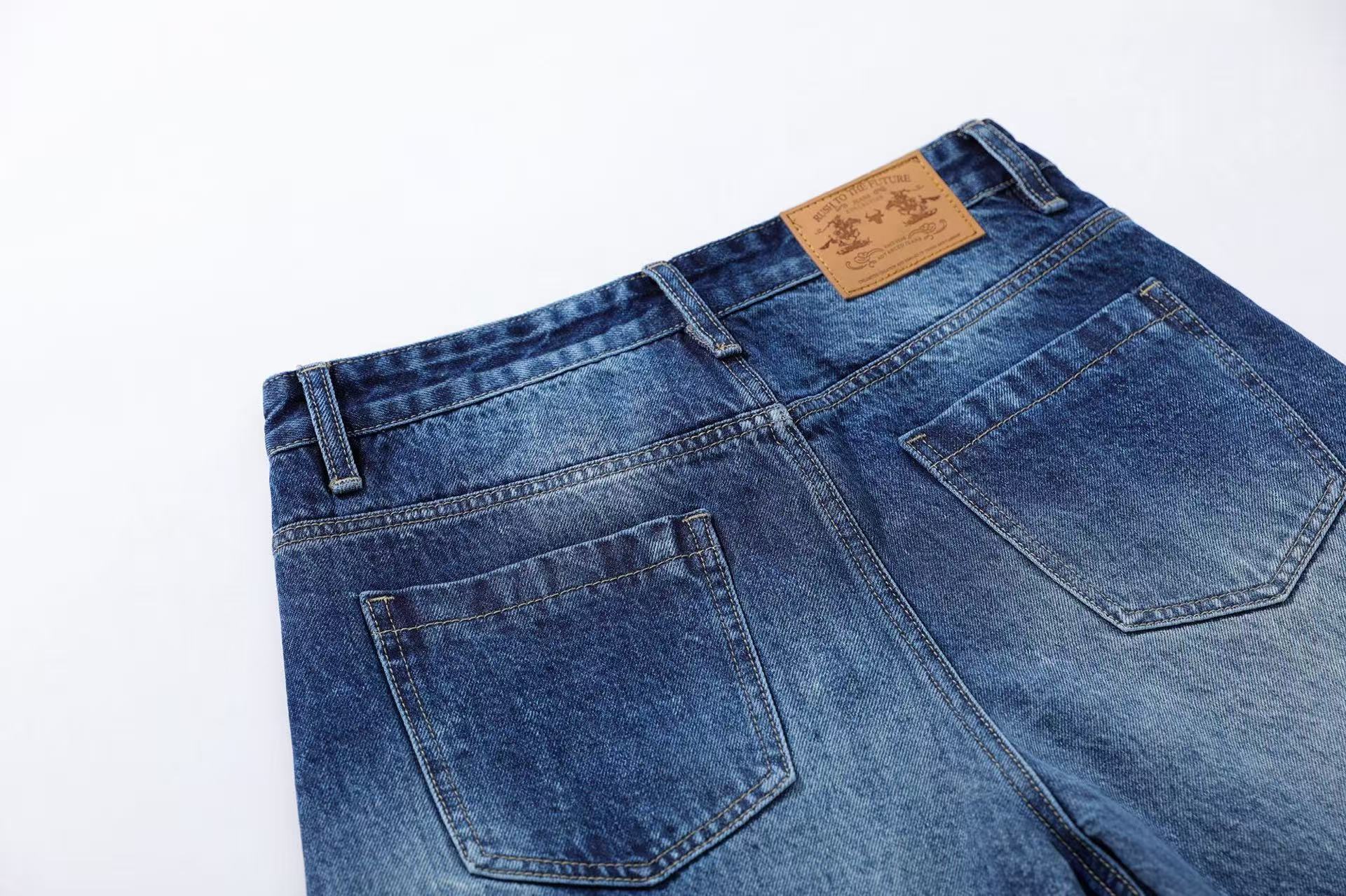 Washed Cleanfit Wide-Leg Baggy Jeans