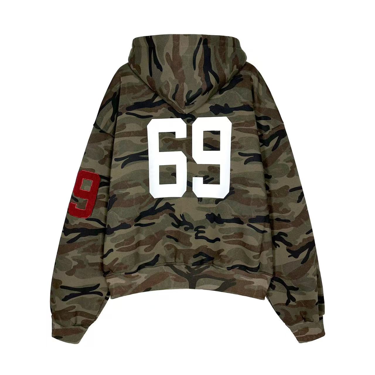 Street Style Camo Zip-Up Hoodie