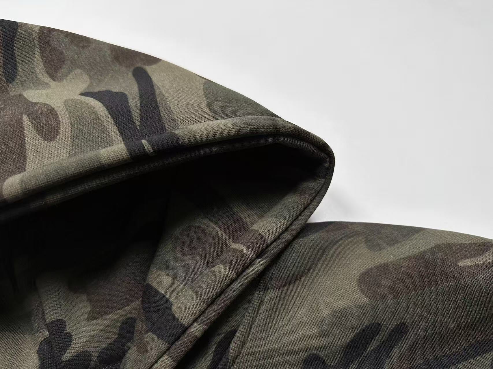 Street Style Camo Zip-Up Hoodie