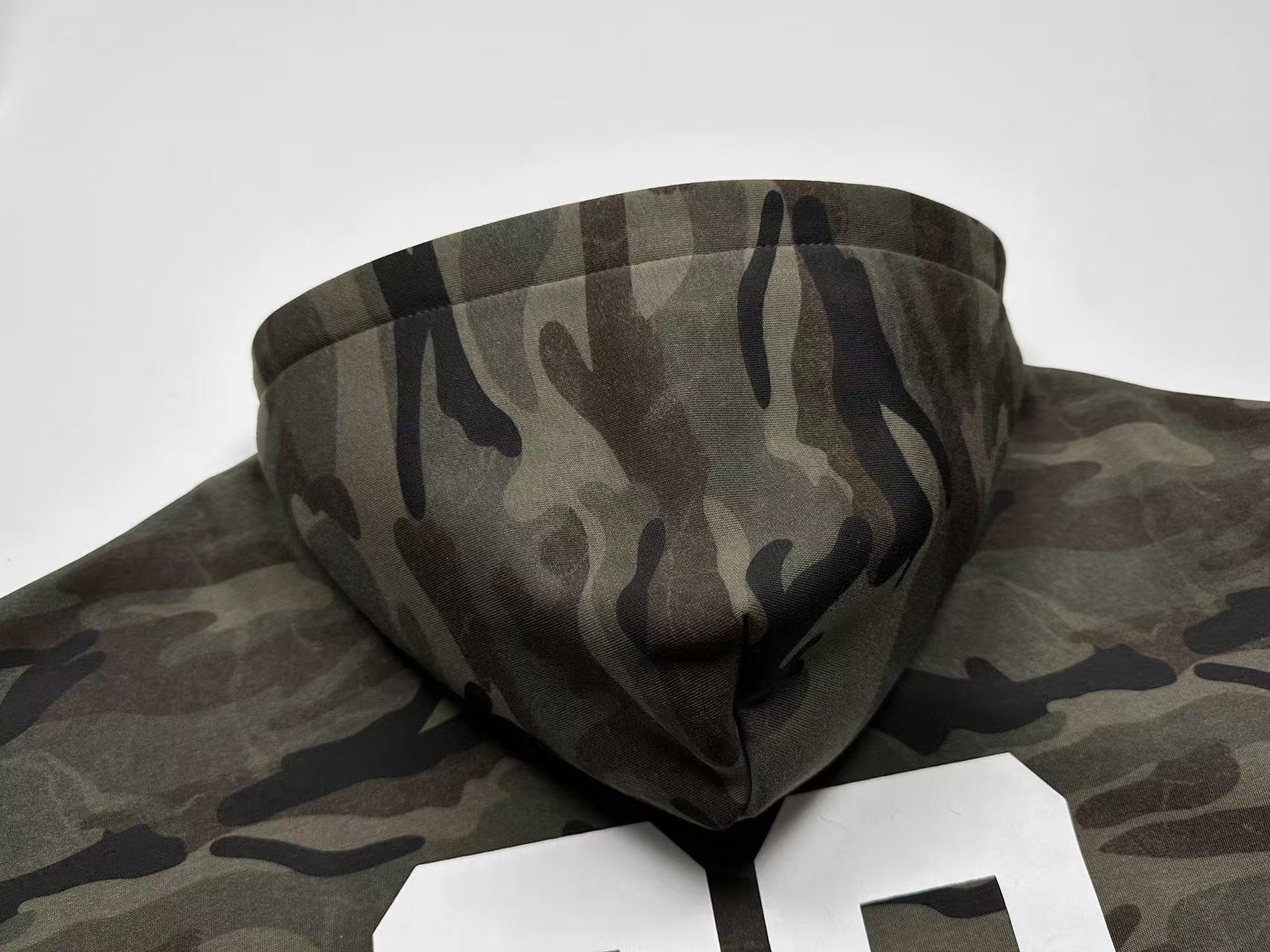 Street Style Camo Zip-Up Hoodie