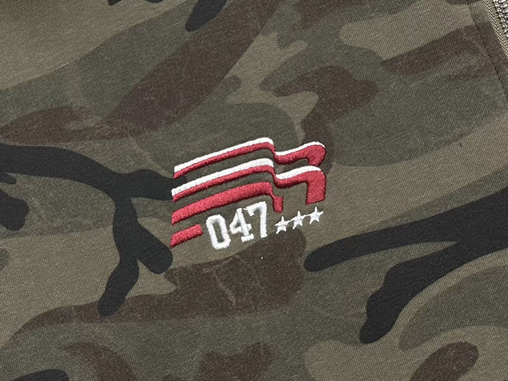 Street Style Camo Zip-Up Hoodie