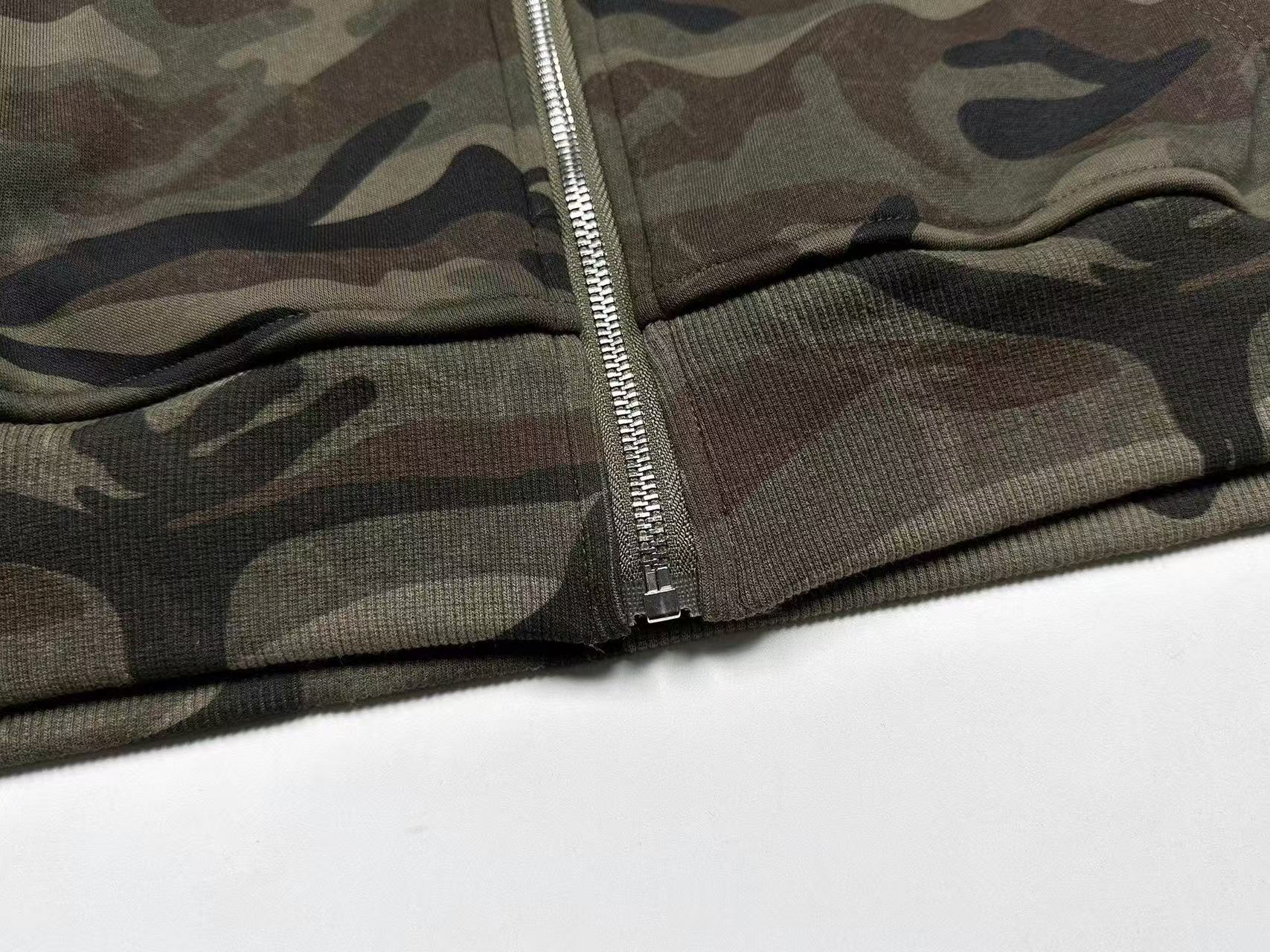 Street Style Camo Zip-Up Hoodie