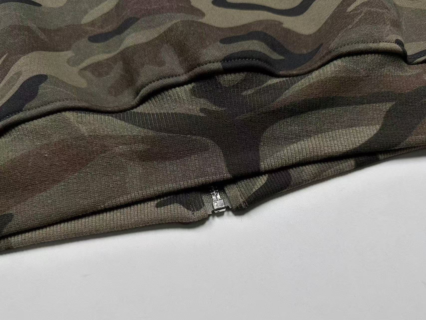 Street Style Camo Zip-Up Hoodie