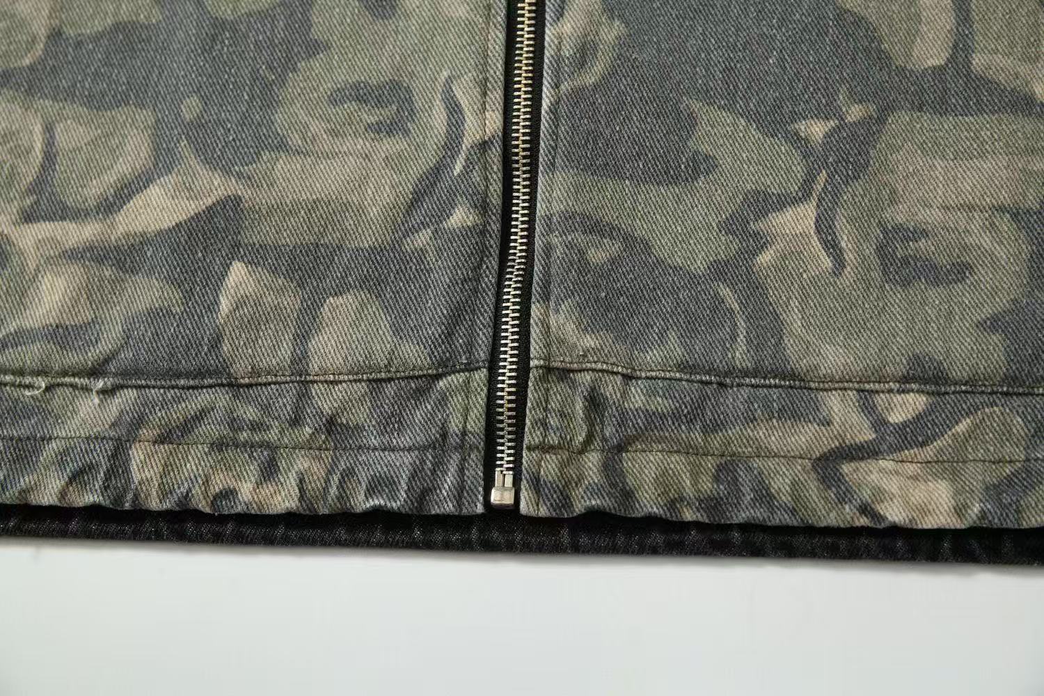 Street Style Camo Zip-Up Hoodie