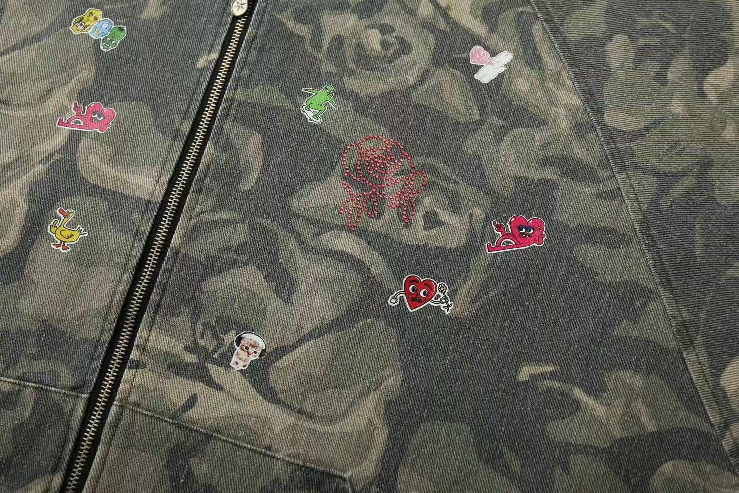 Street Style Camo Zip-Up Hoodie
