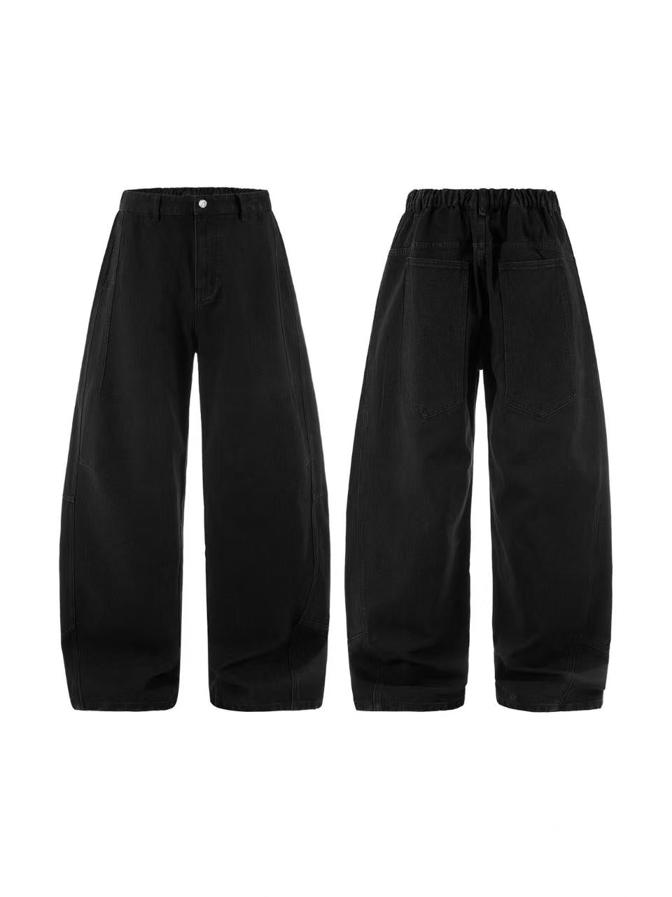 3D-Cut Wide-Leg Jeans