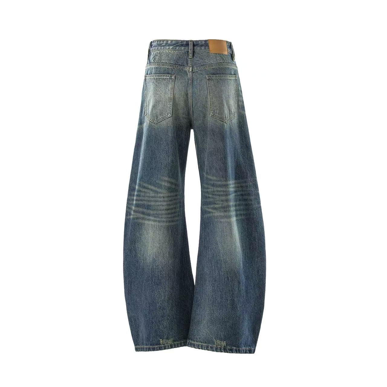Washed Wide-Leg Scythe Jeans