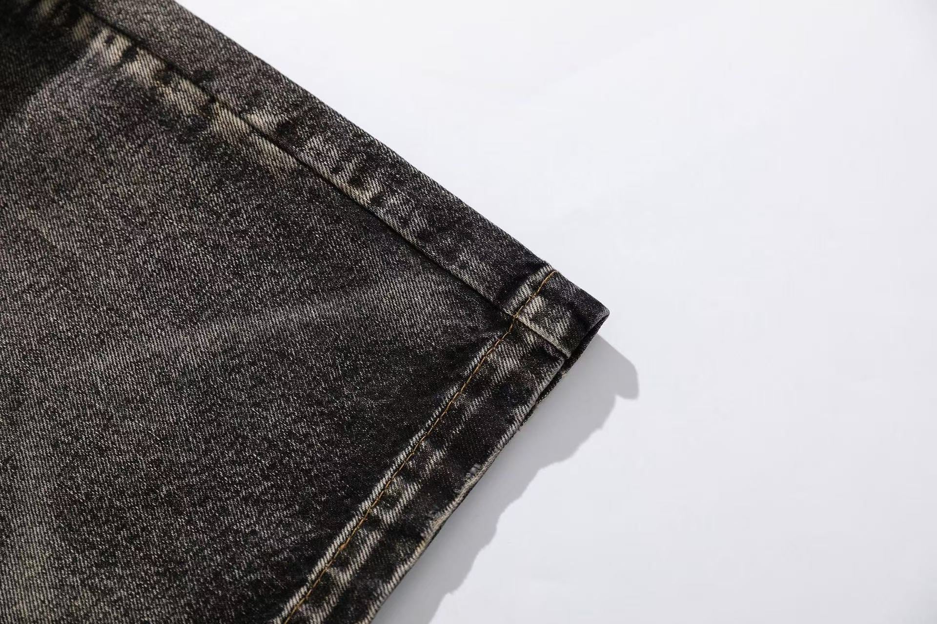 Washed Straight-Leg Jeans