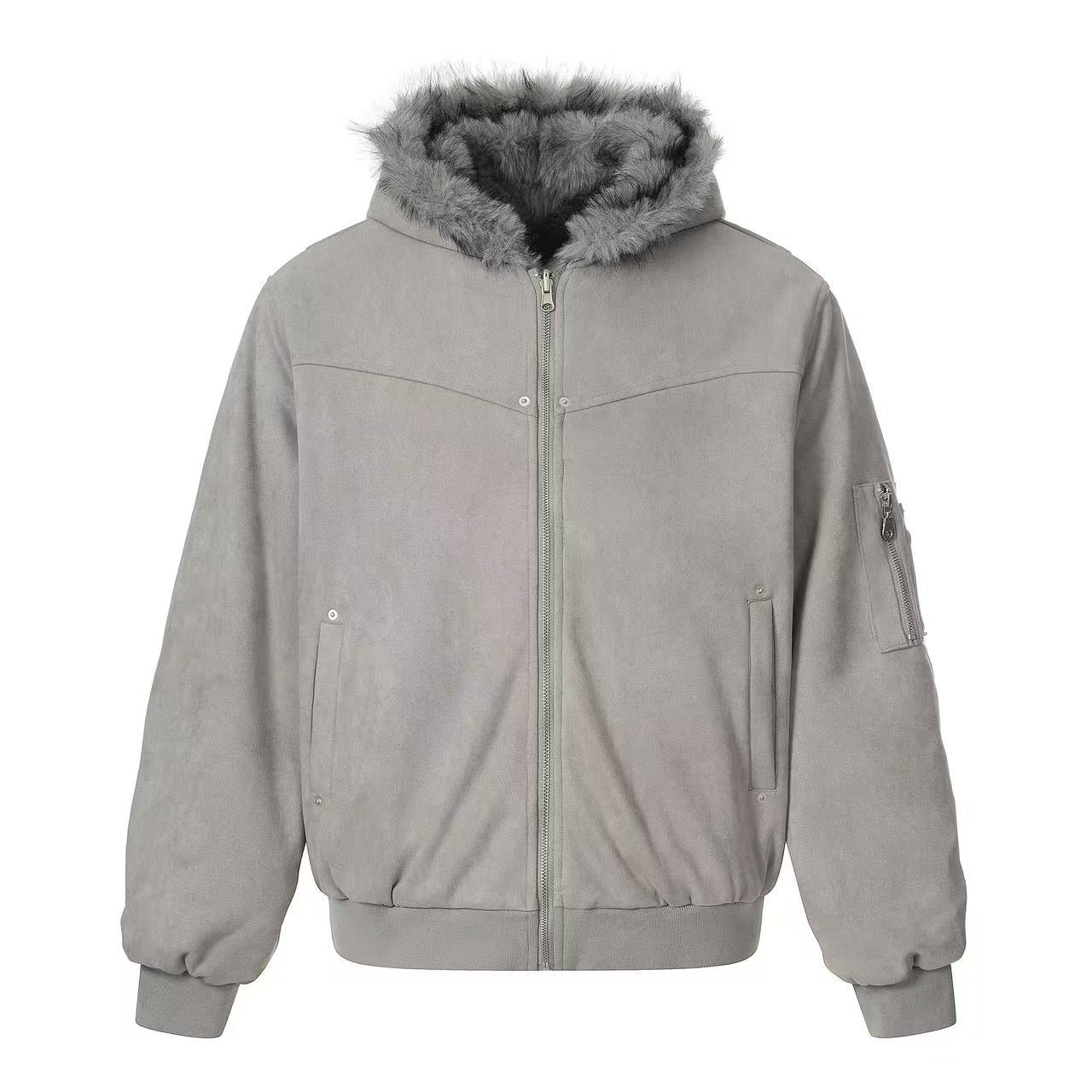 Faux Fur Old-Money Reversible Hooded Coat