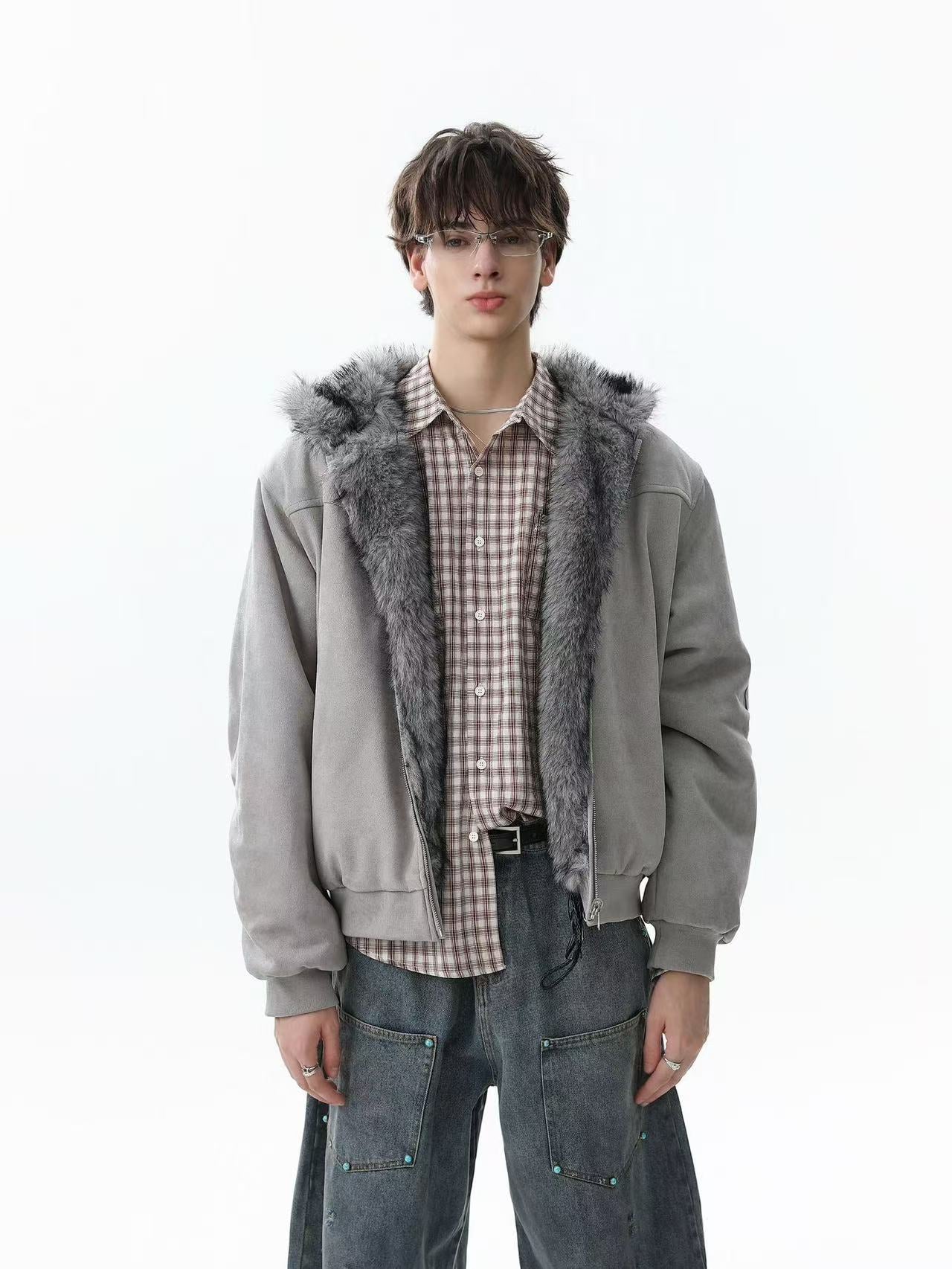 Faux Fur Old-Money Reversible Hooded Coat
