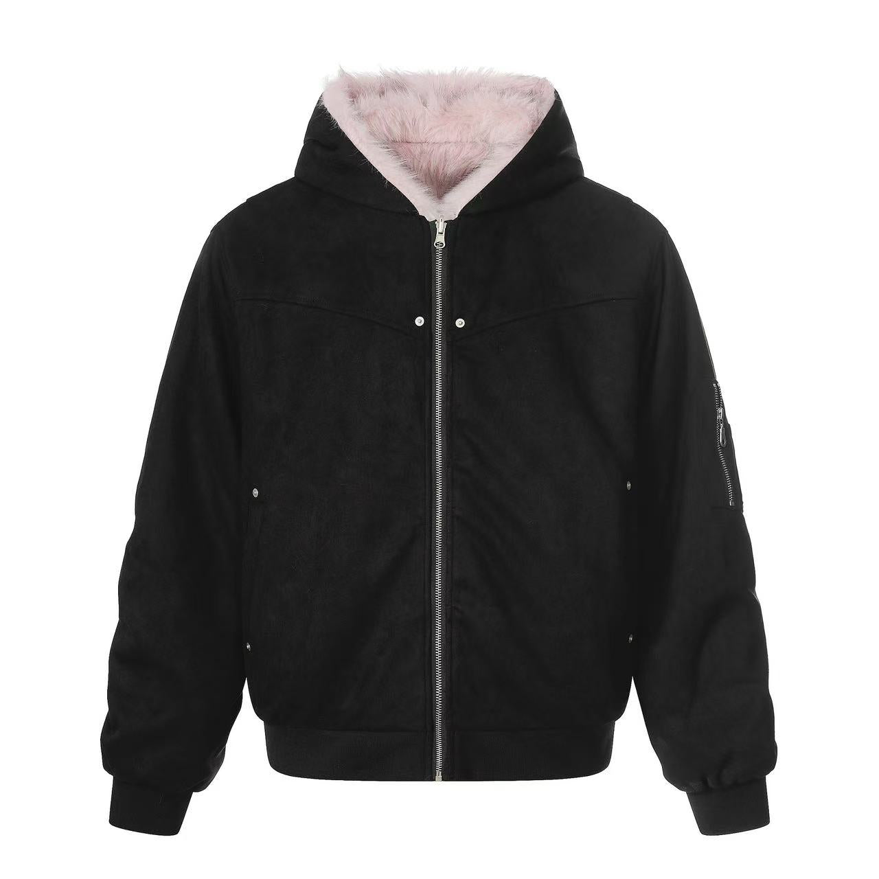 Faux Fur Old-Money Reversible Hooded Coat