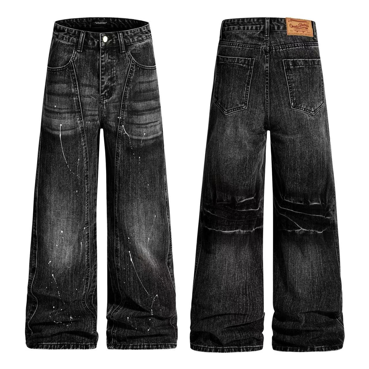 Vintage Splatter Distressed Jeans