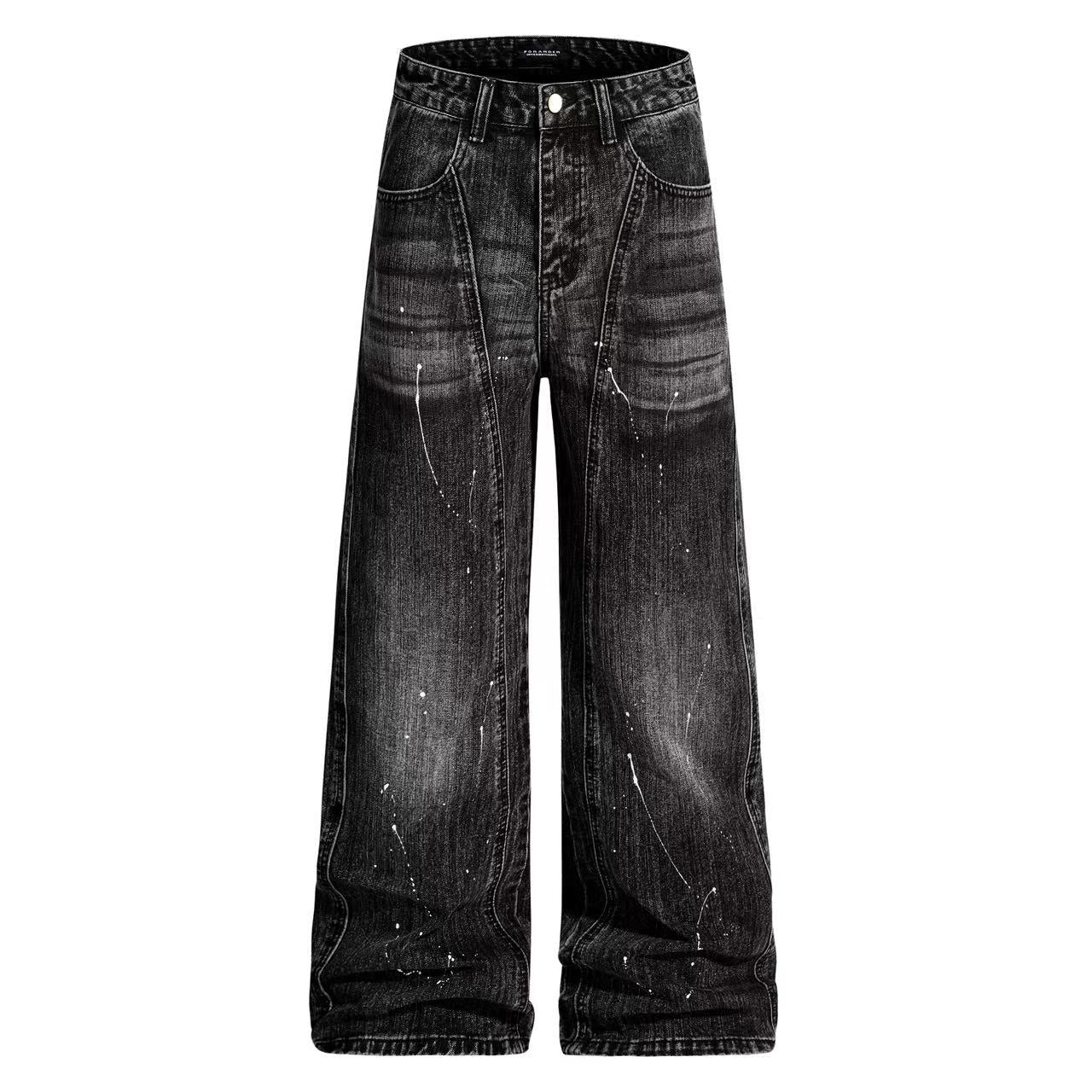 Vintage Splatter Distressed Jeans