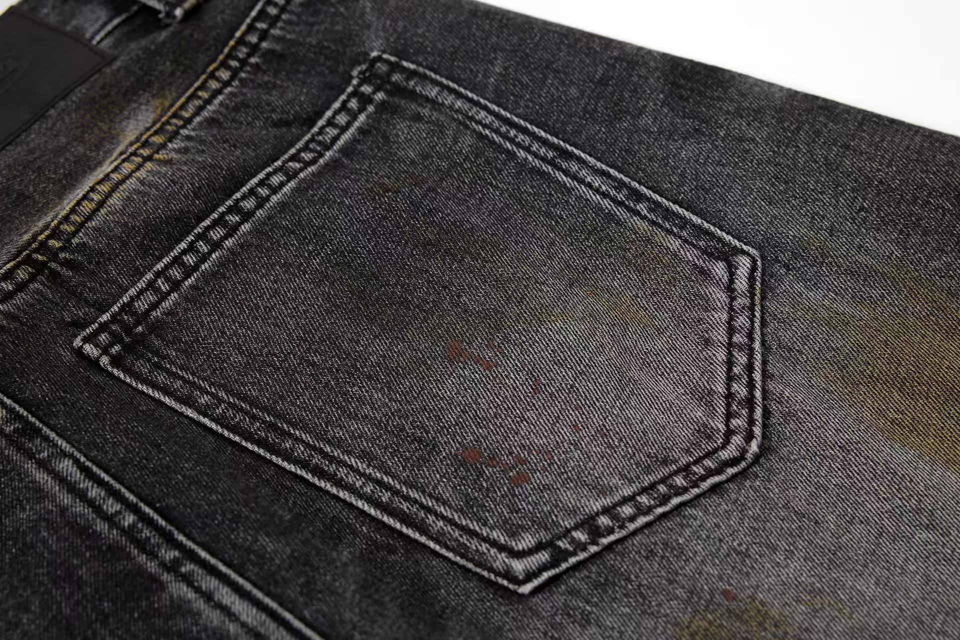 Vintage Distressed Wide-Leg Jeans