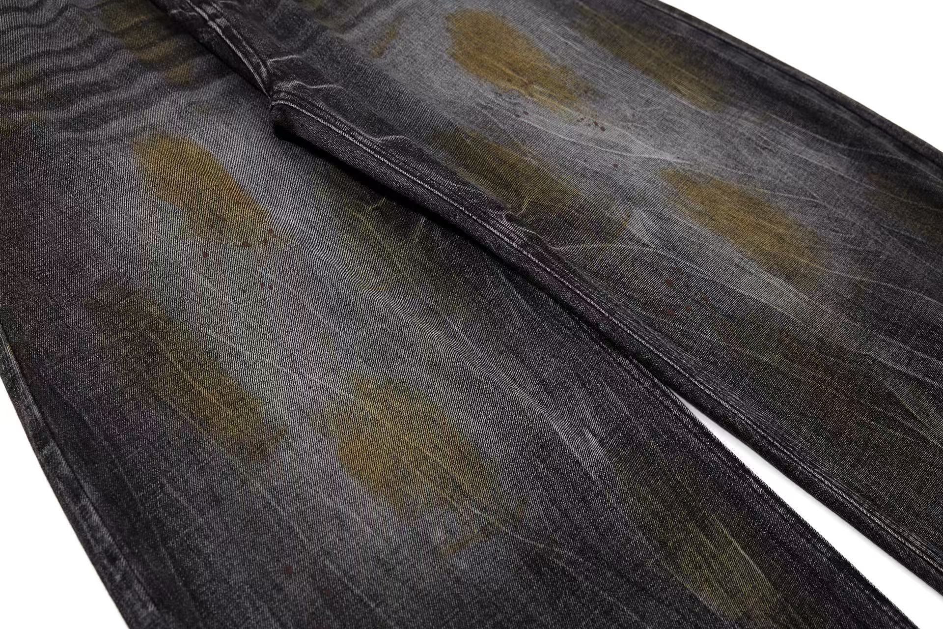 Vintage Distressed Wide-Leg Jeans
