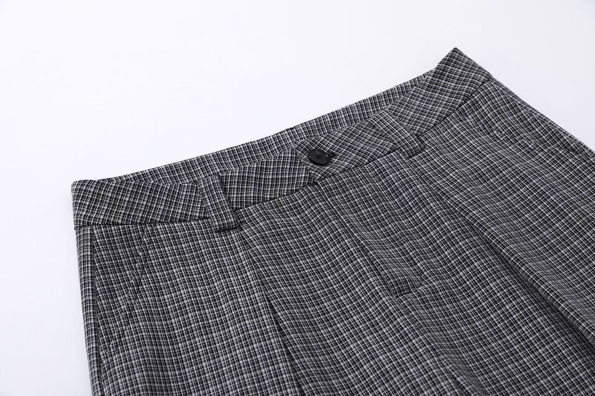 Striped Casual Wide-Leg Suit Pants