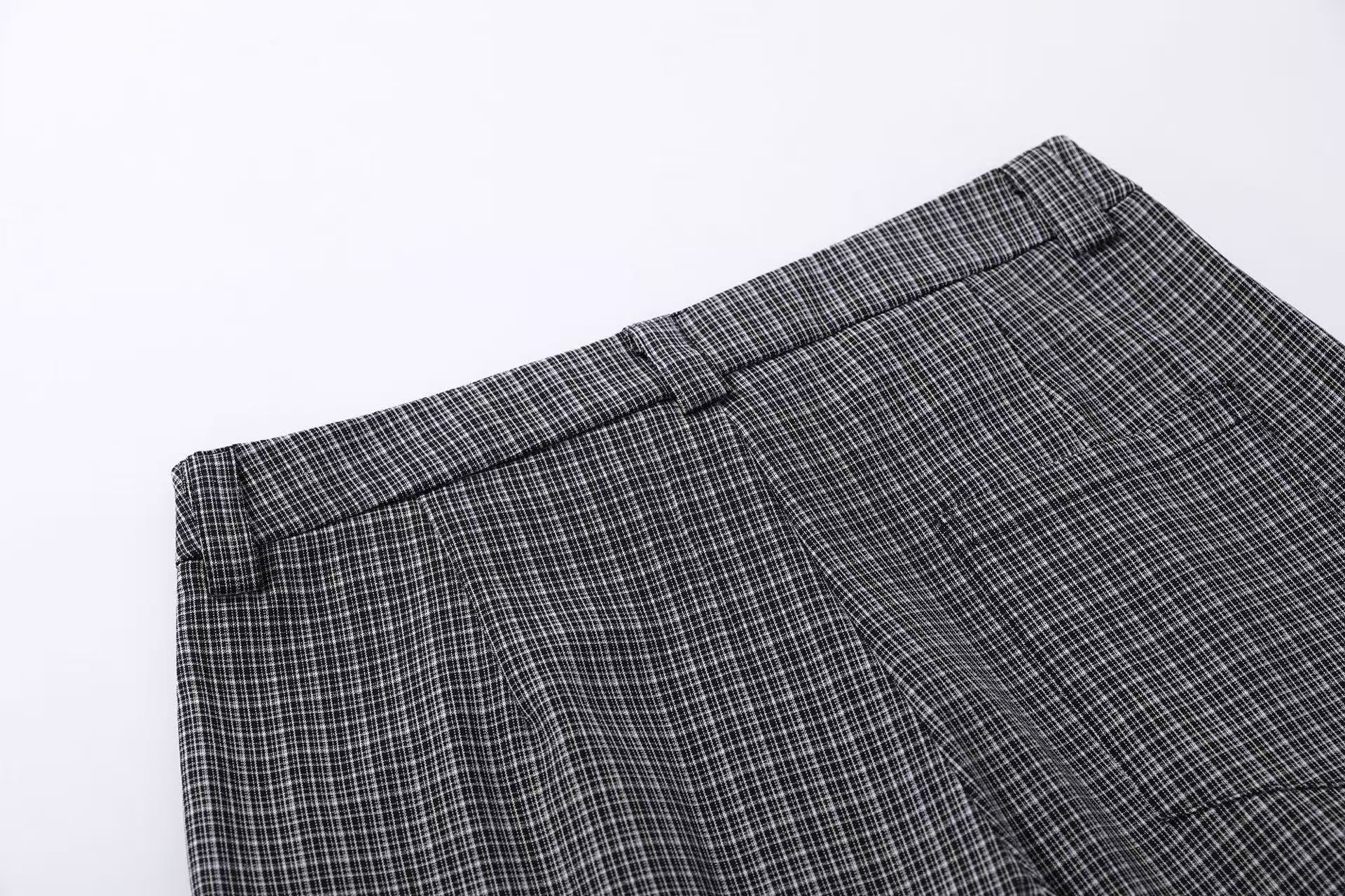 Striped Casual Wide-Leg Suit Pants