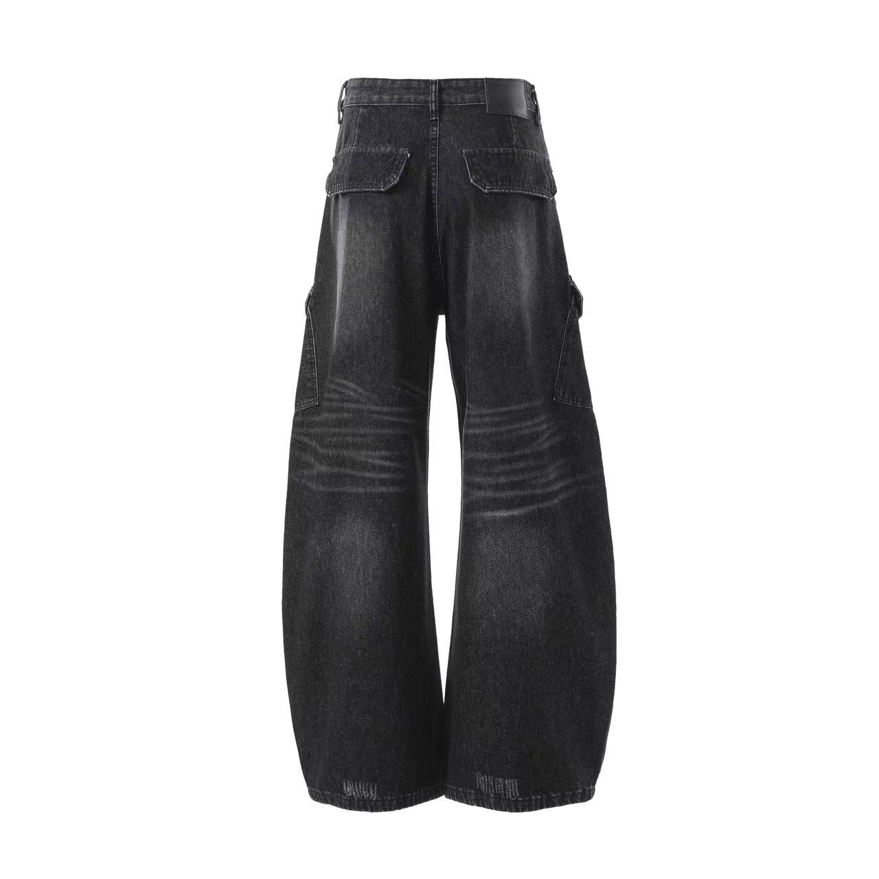 Distressed Wide-Leg Baggy Jeans