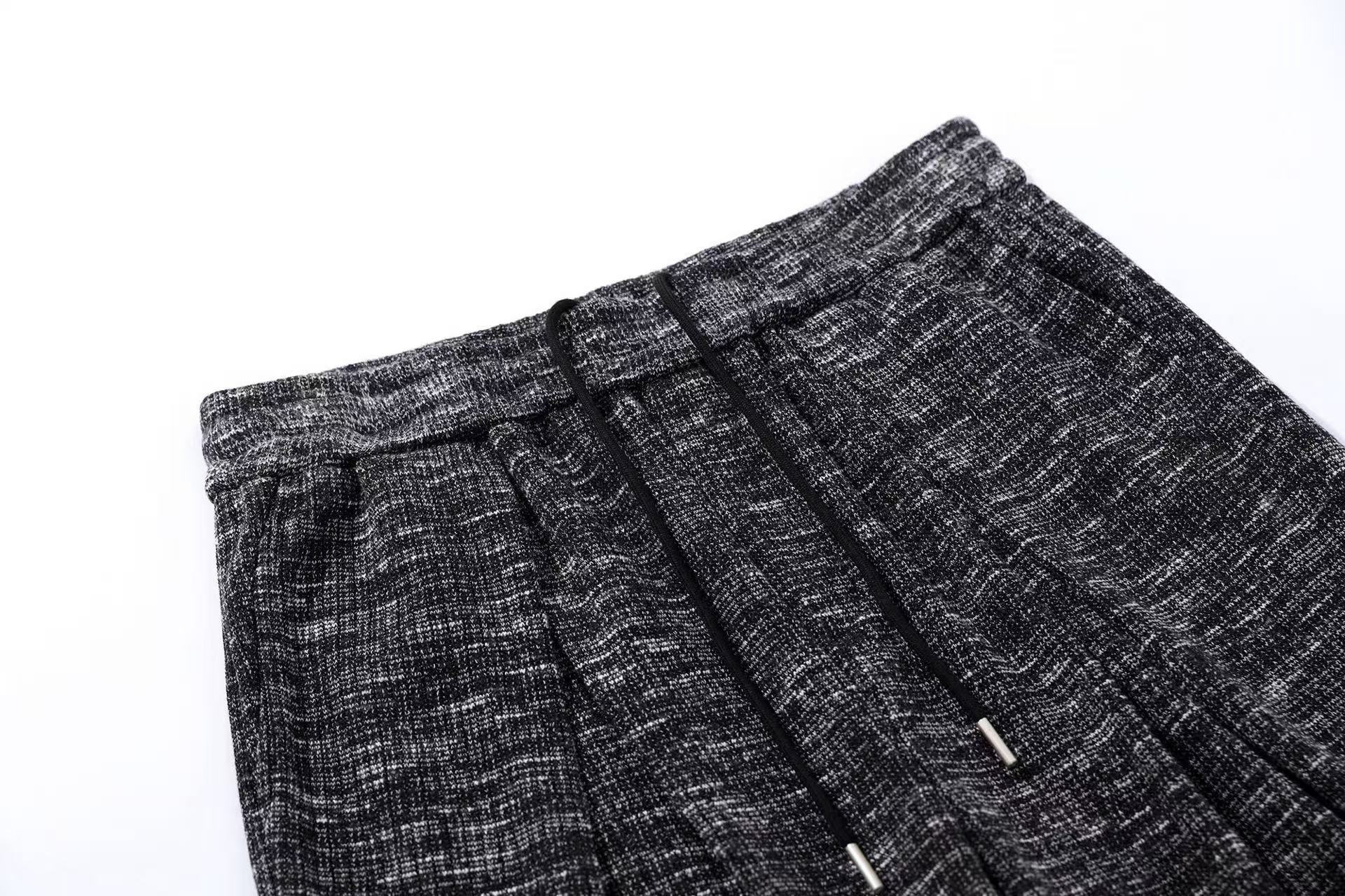 Striped Casual Wide-Leg Suit Pants